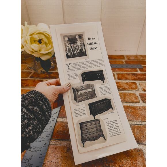 1942 Vintage Print Article - "On the Storage Front" - Home Organization & Decor - Picture 2 of 7